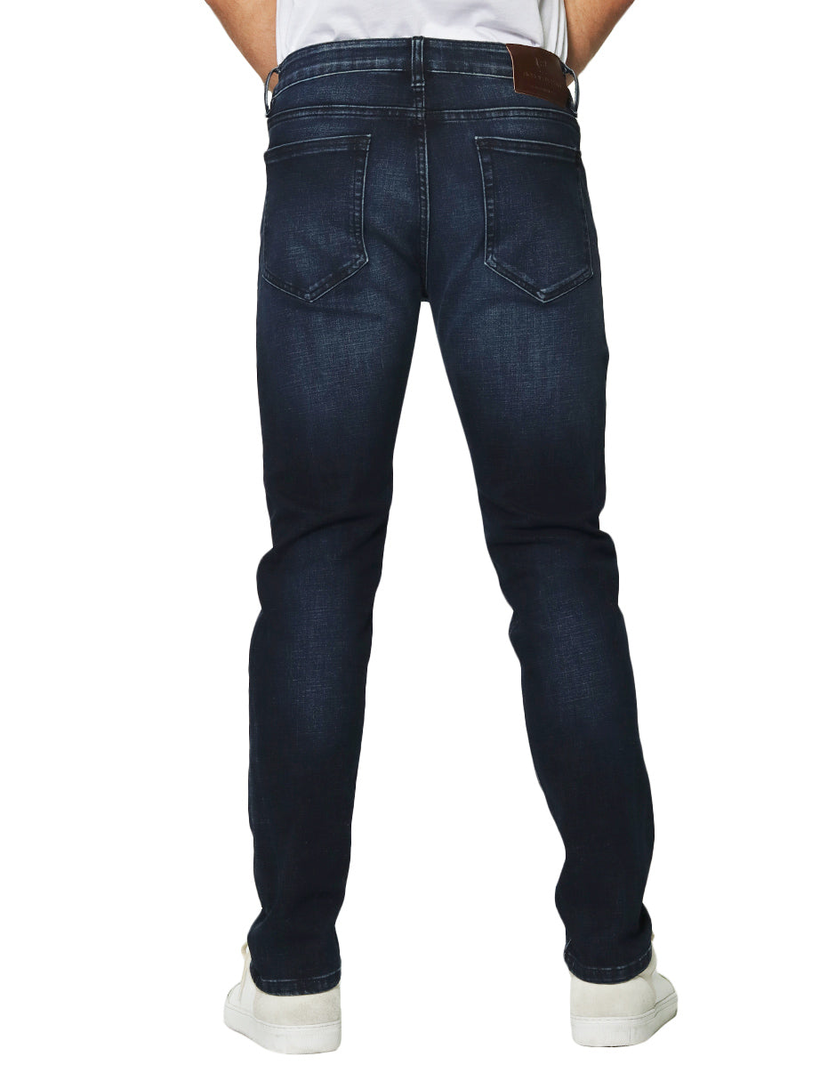 Jeans Para Hombre Mezclilla Slim Fit J41109 Azul