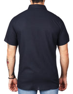 Camisas Para Hombre Estilo Lino Liso B51372 Marino