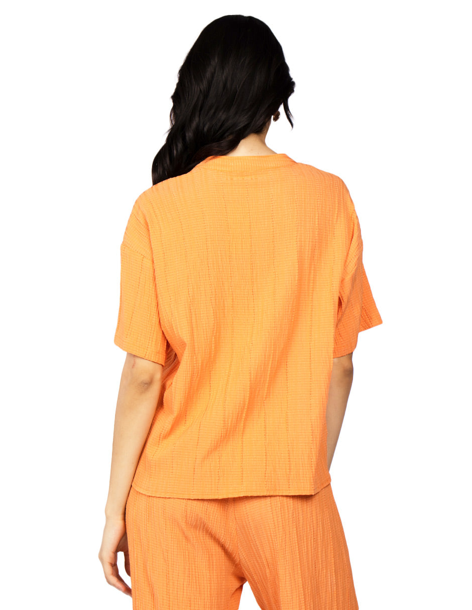 Busas Para Mujer Corrugada Con Aletilla N51158 Naranja