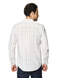 Camisas Para Hombre Manga Larga Cuadros B45107 Beige