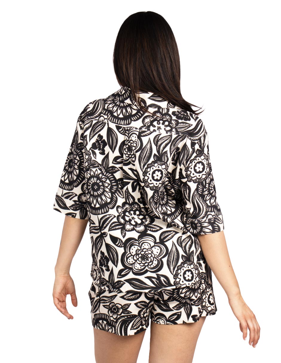 Blusas Para Mujer Camisera Tipo Lino N51104 Unico