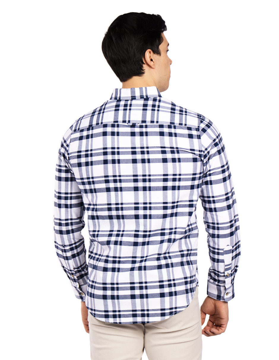 Camisas Para Hombre Regular Fit Oxford B51116 Marino
