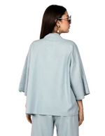 Kimonos Para Mujer Lino Estilo Japones T51101 Aqua