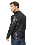 Chamarras Para Hombre Doble Textura D45307 Negro