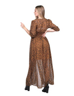 Vestidos Para Mujer Largo Chiffon Animal Print S43113 Unico