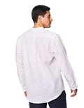 Camisas Para Hombre Bobois Moda Casuales De Manga Larga Oversize Tipo Lino Cuello Mao Con Aletilla Relaxed Fit B41317 Beige