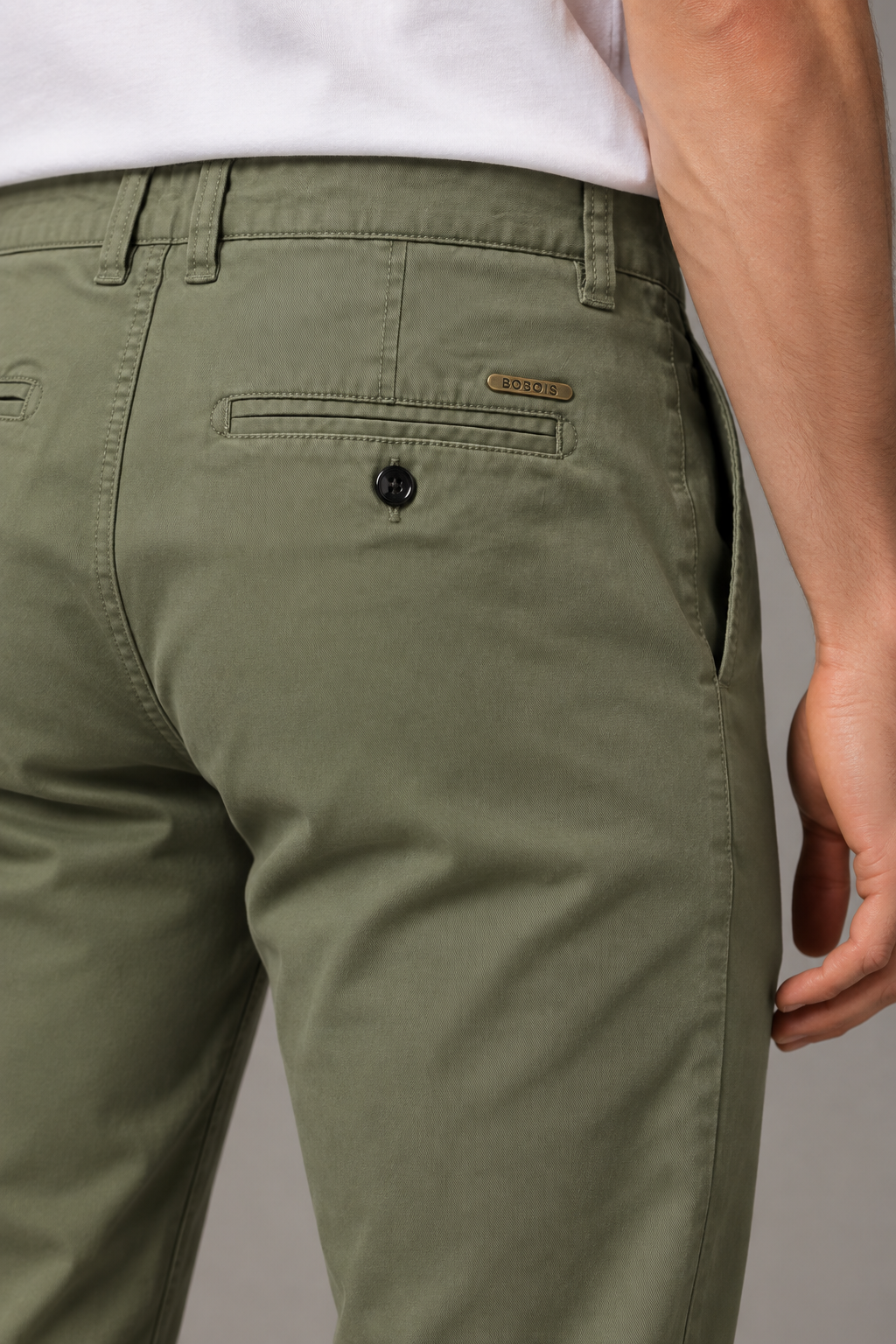 Pantalones Para Hombre Chino Algodón Stretch GWOVEN Olivo
