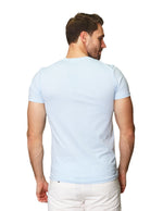 Playeras Para Hombre Cuello Redondo Basica APCR Cielo