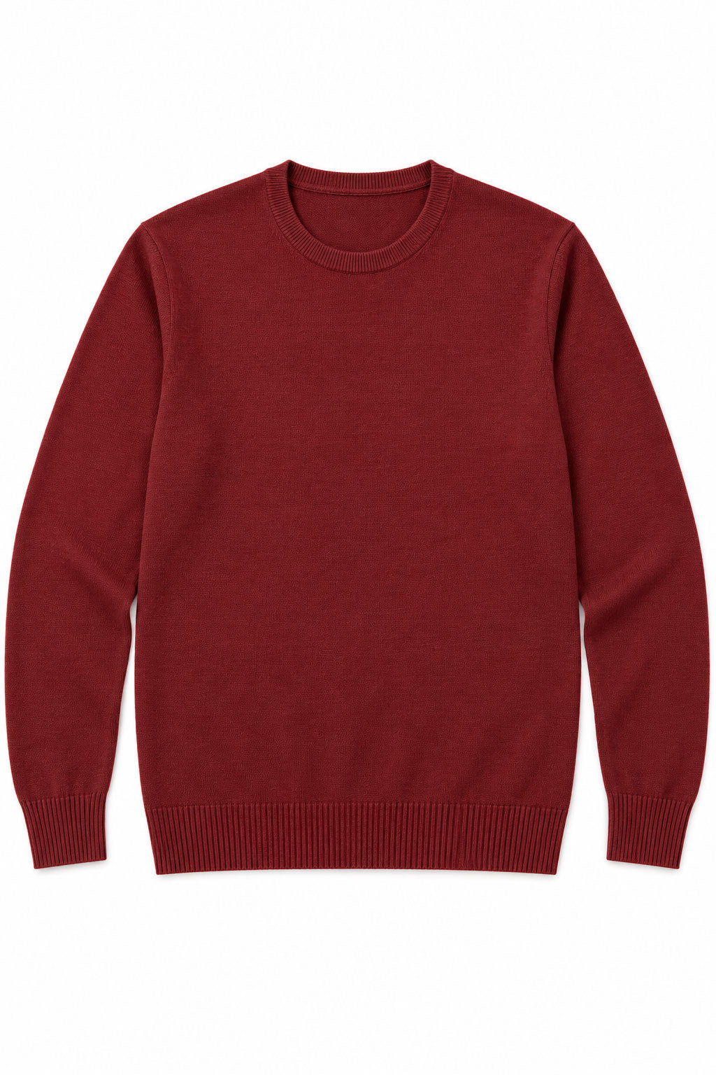 Suéteres Para Hombre Básico de Punto Fino E65301 Vino