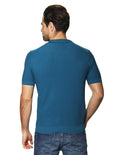 Playeras Polo Para Hombre Tejida Sin Botones A41457 Teal