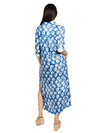 Vestidos Para Mujer Largo Camisero Comodo S51141 Azul