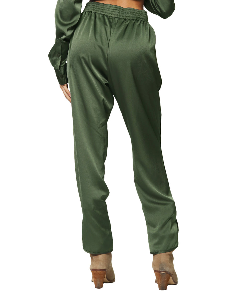 Pantalones Para Mujer Bobois Moda casuales Satinado Con Aberturas Ampl –  BOBOIS