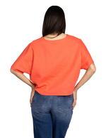 Blusas Para Mujer Oversize Con Nudo N51149 Coral
