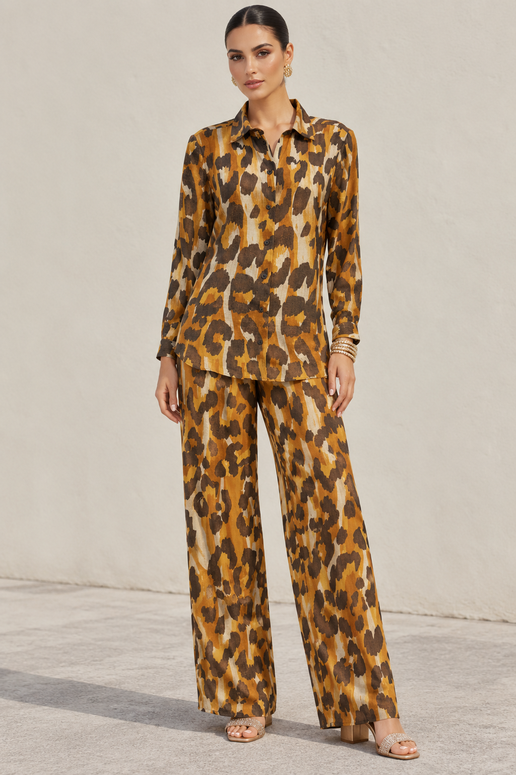 Blusas Para Mujer Manga Larga Con Estampado Animal Print N63118 Unico
