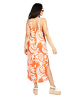 Vestidos Para Mujer Largo Cuello Halter S51107 Naranja