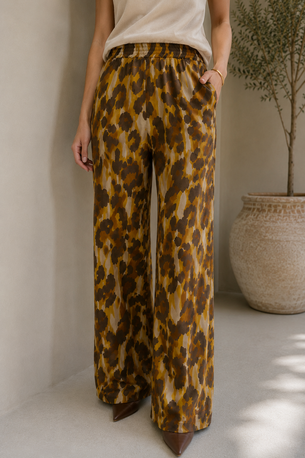 Pantalones Para Mujer Animal Print Leopardo W63106 Unico