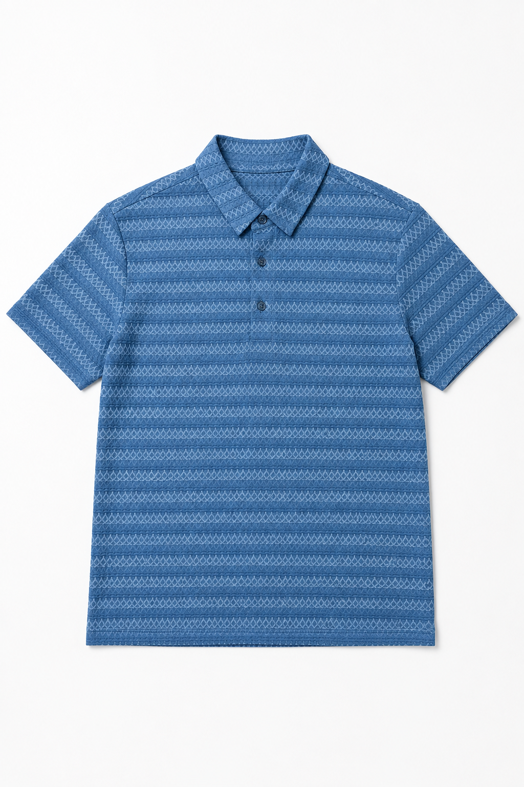 Playera Polo para Hombre Casual Jacquard Super Stretch A61420 Azul