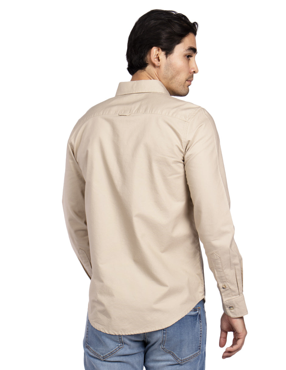 Camisas Para Hombre Regular Fit Oxford B51111 Arena