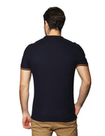 Playeras Polo Para Hombre Cuello Mao A45401 Marino