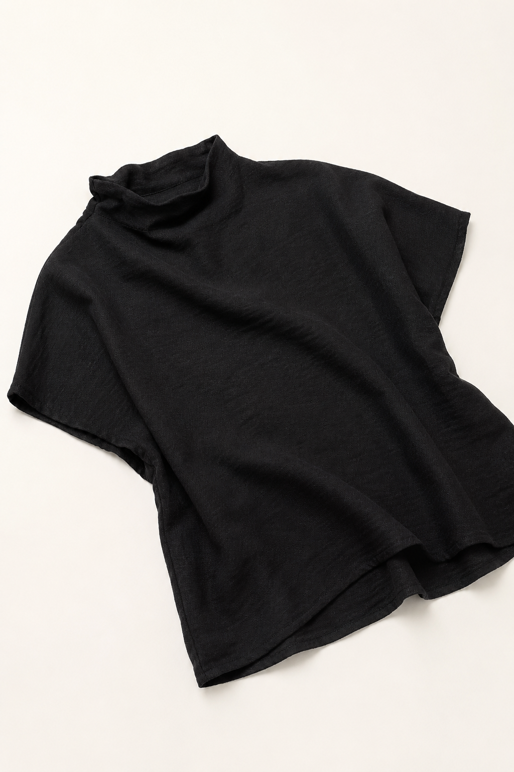 Blusas Para Mujer Cuello Alto Holgada N63124 Negro