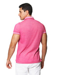 Playeras Polo Para Hombre Bobois Moda Casuales Lisa De Manga Corta  A41415 Rosa