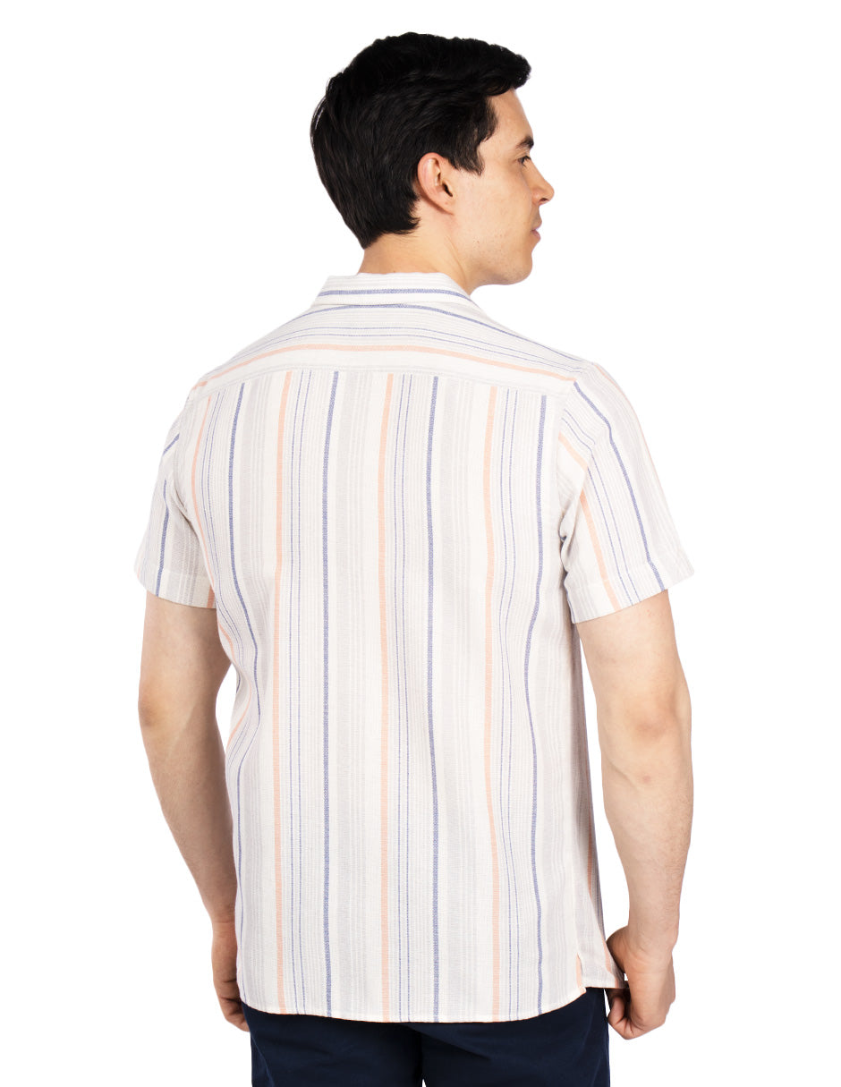 Camisas Para Hombre Resort Estampada B51364 Gris