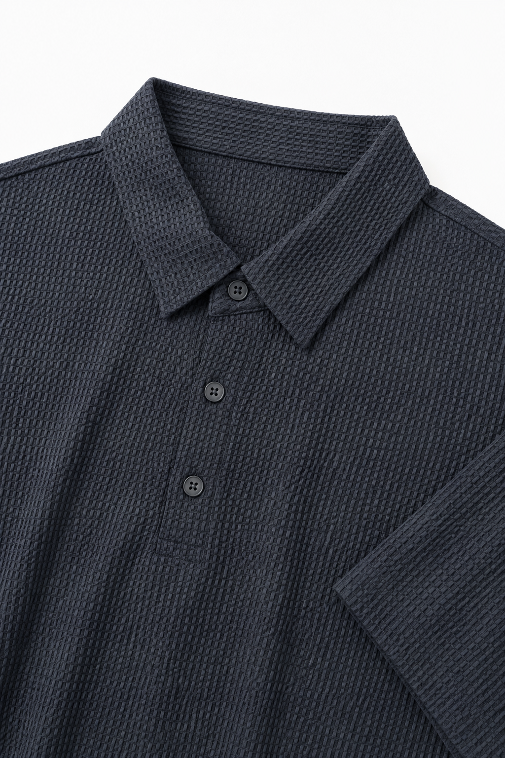 Playeras Polo Para Hombre Premium Con Textura A55405 Azul