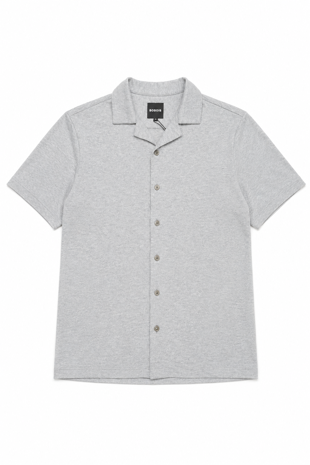 Camisas Para Hombre Manga Corta Tacto Cashmere B65451 Jaspe