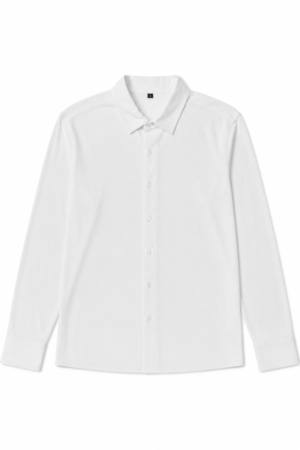Camisas Para Hombre Piqué De Punto Super Stretch Non Iron B55405 Blanco