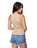 Blusas Para Mujer De Resaque Lisa Comoda De Tirantes N41162 Arena