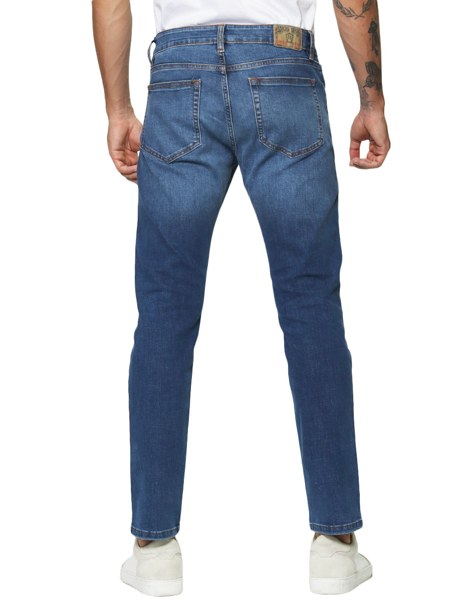 Jeans Para Hombre Mezclilla Slim Fit JSLIM Double Stone