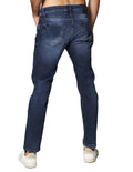 Jeans Para Hombre Bobois Moda Casuales Pantalones De Mezclilla Rasgado Slim Fit J41107 Azul