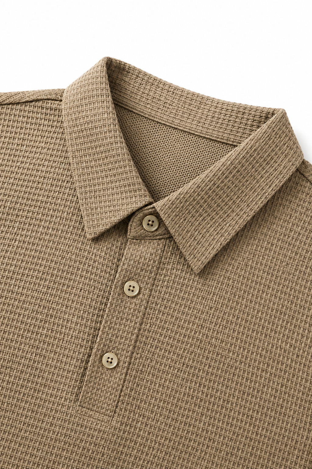 Playeras Polo Para Hombre Premium Con Textura A55405 Camel