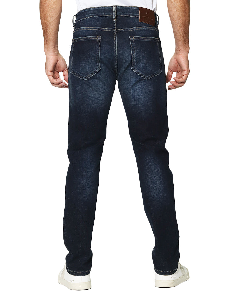 Jeans Para Hombre Mezclilla Slim Fit J41106 Azul