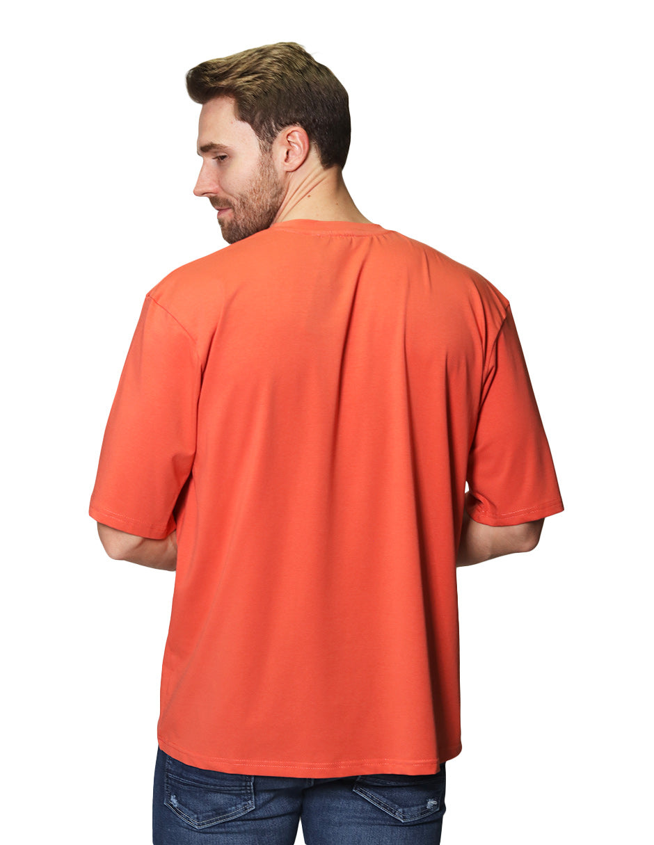 Playeras Para Hombre Oversize Manga Corta Cuello Redondo APCRO Rustico