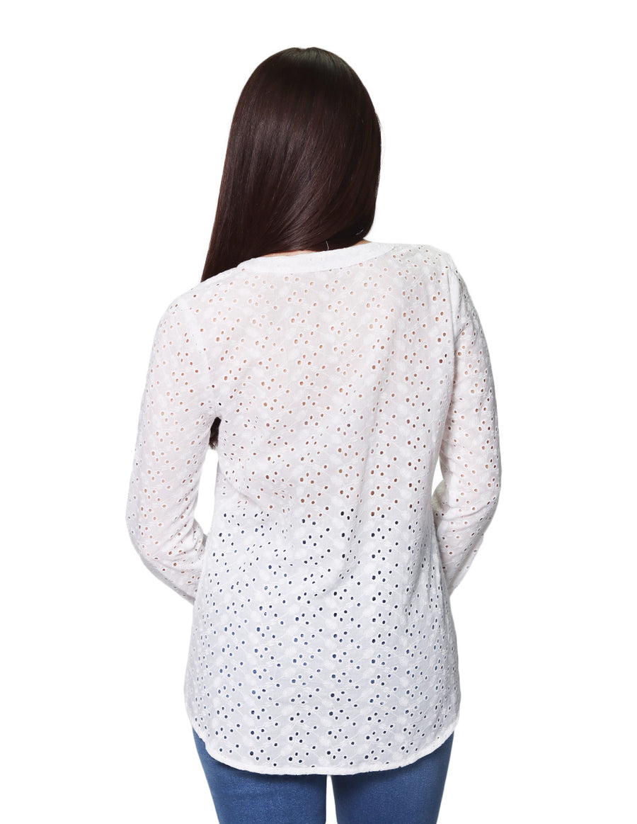 Blusas Para Mujer Bobois Moda Casuales Bodada Con Olanes Blanco N21108 –  BOBOIS