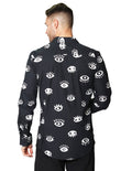 Camisas Para Hombre Manga Larga Estampada B45529 Negro