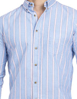 Camisas Para Hombre Regular Fit Oxford B51115 Azul