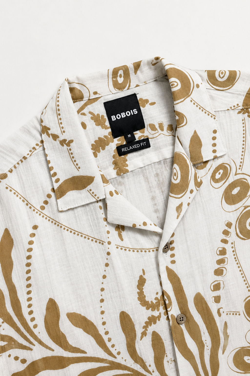 Camisas Para Hombre Manga Corta Verano Playa B61553 Kakhi