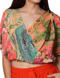 Blusas Mujer Bobois Moda Casual Crop Top Estampada Floral N31125 Unico