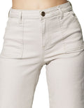 Jeans Para Mujer Cortos Lisos Tiro Alto V43100 Beige