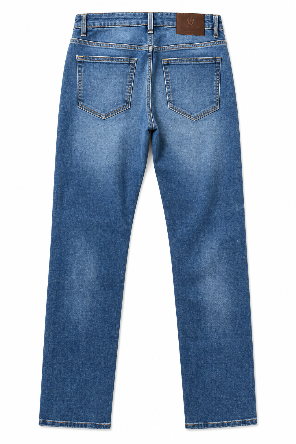 Jeans Para Hombre Mezclilla Slim Deslavado  J61107 Azul