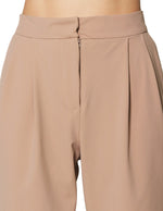 Pantalones Para Mujer Lisos Con Pinzas W43122 Taupe