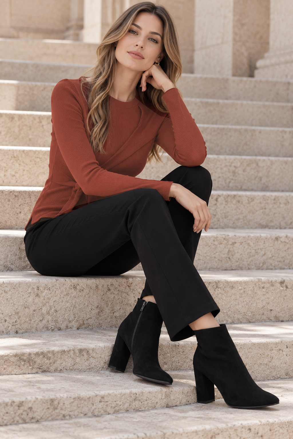 Blusones Para Mujer De Manga Larga Con Amarre N43145 Chedron