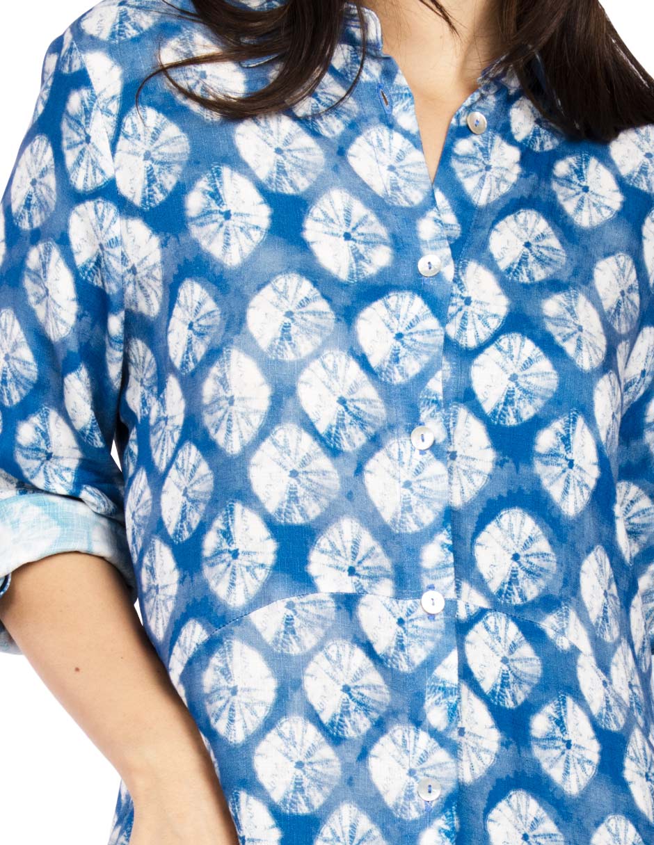 Vestidos Para Mujer Largo Camisero Comodo S51141 Azul
