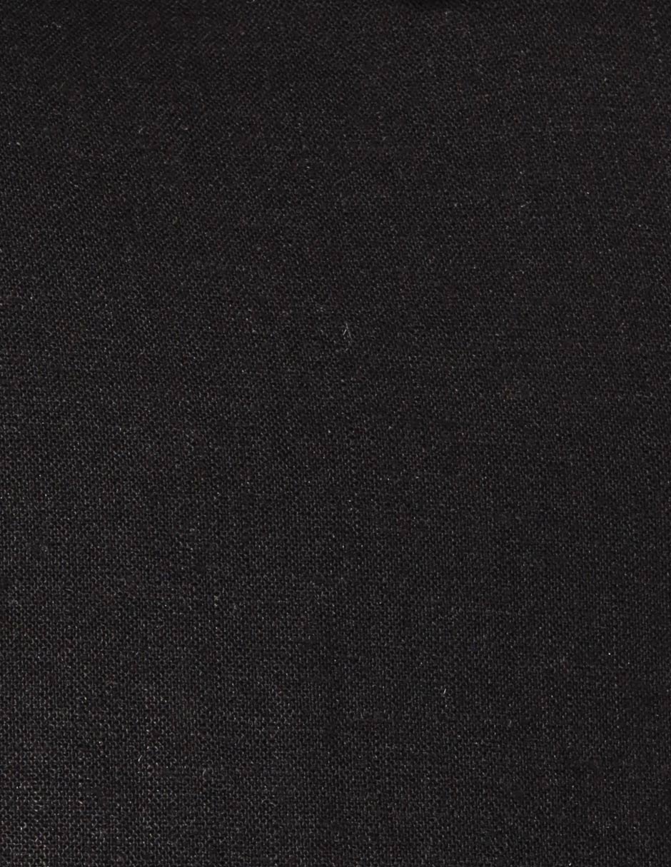 Camisas Para Hombre Estilo Lino Liso B51372 Negro