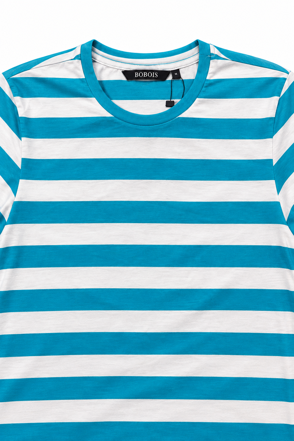 Playeras Para Hombre De Manga Corta Con Estampado De Rayas A41112 Aqua