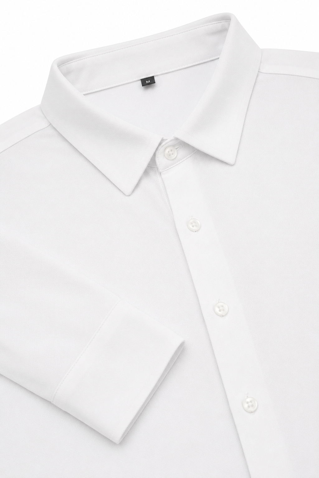 Camisas Para Hombre Piqué De Punto Super Stretch Non Iron B55405 Blanco