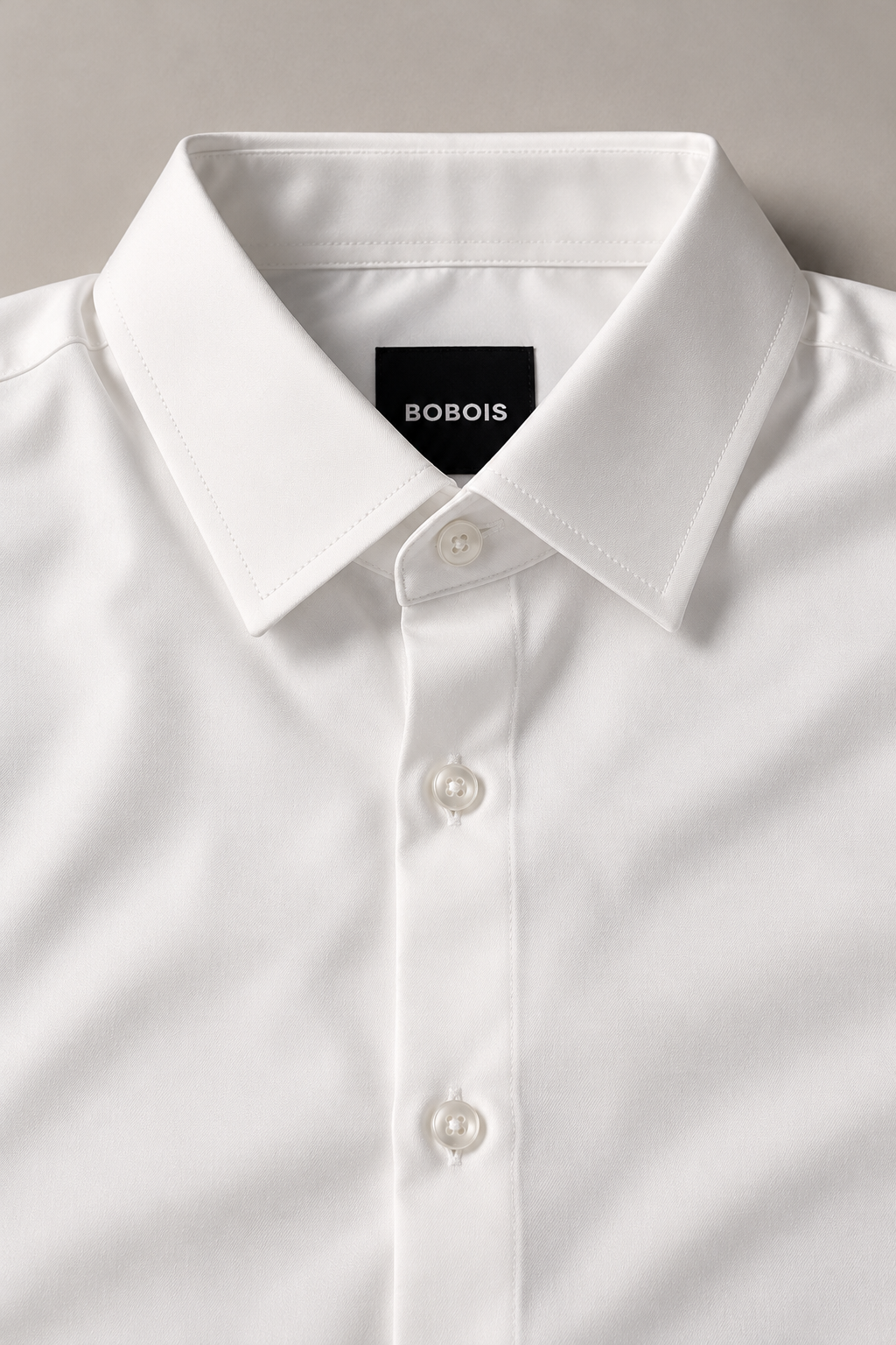 Camisas para Hombre Manga Larga Casual Formal de Tejido Suave B65411 Blanco