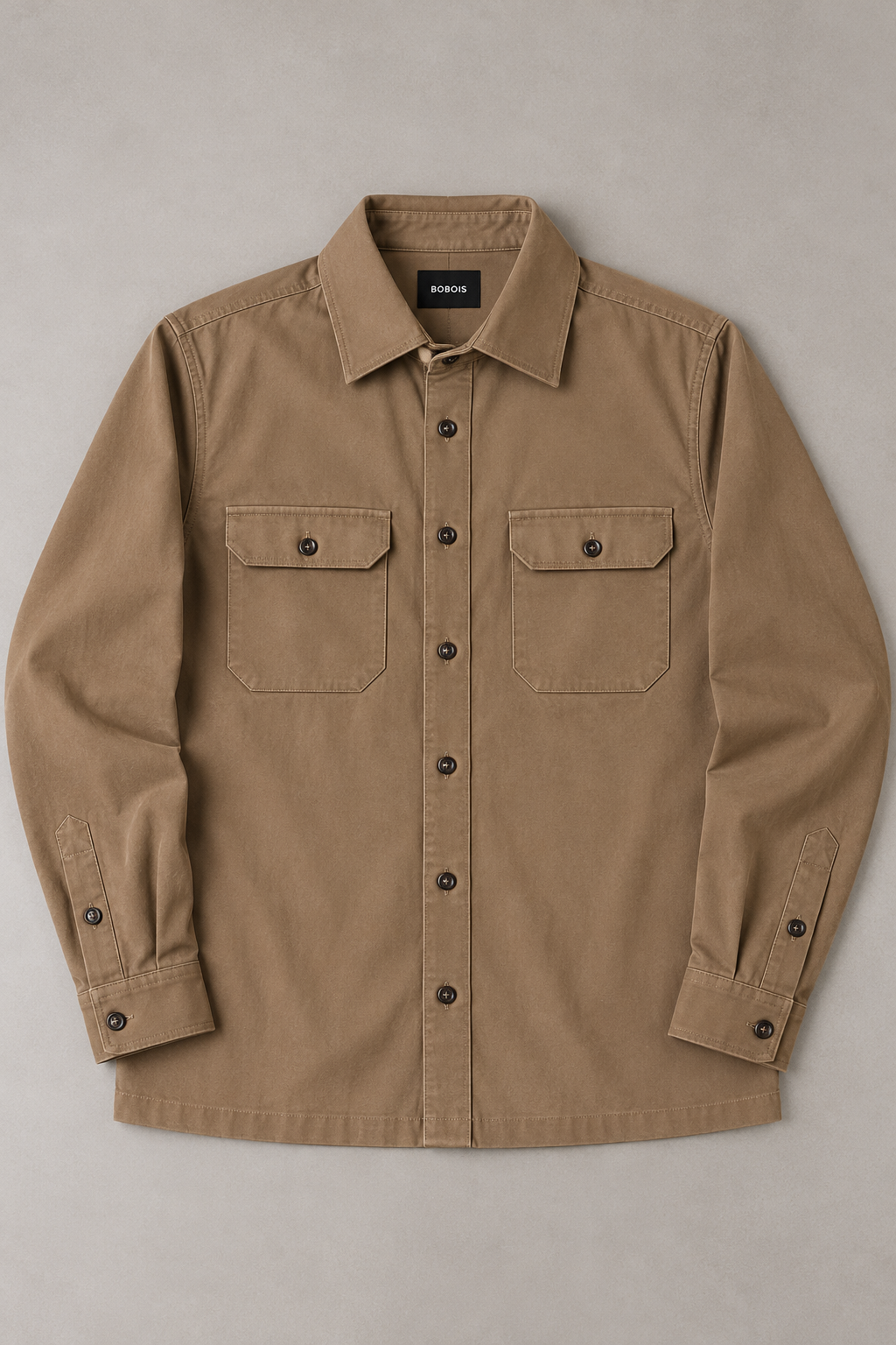 Sobrecamisas Para Hombre Chaqueta Ligera Amplia B65412 Café